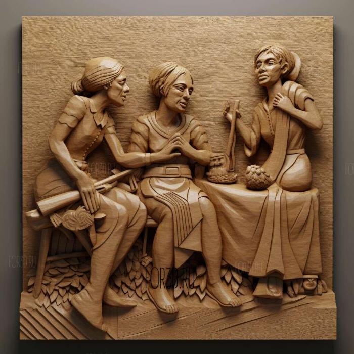 The Weavers 3 stl model for CNC